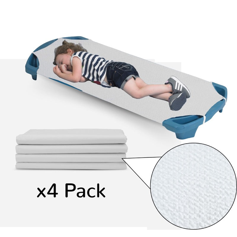 #60161 Angels Rest White Cot Sheet - Standard - Set of 4