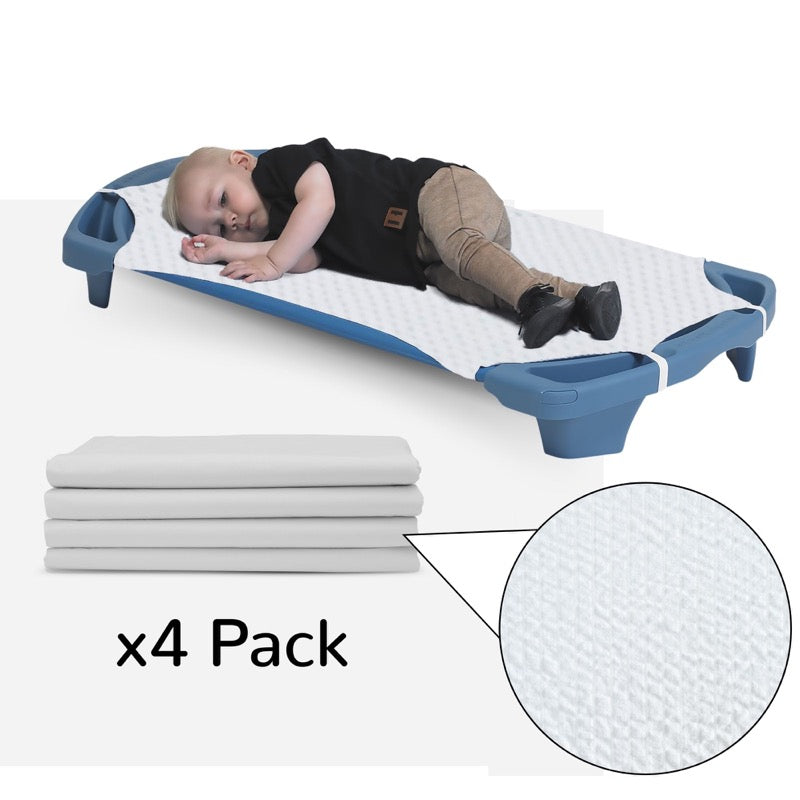 #60172 Value Line White Cot Sheet – Toddler LF2792 - Set of 4