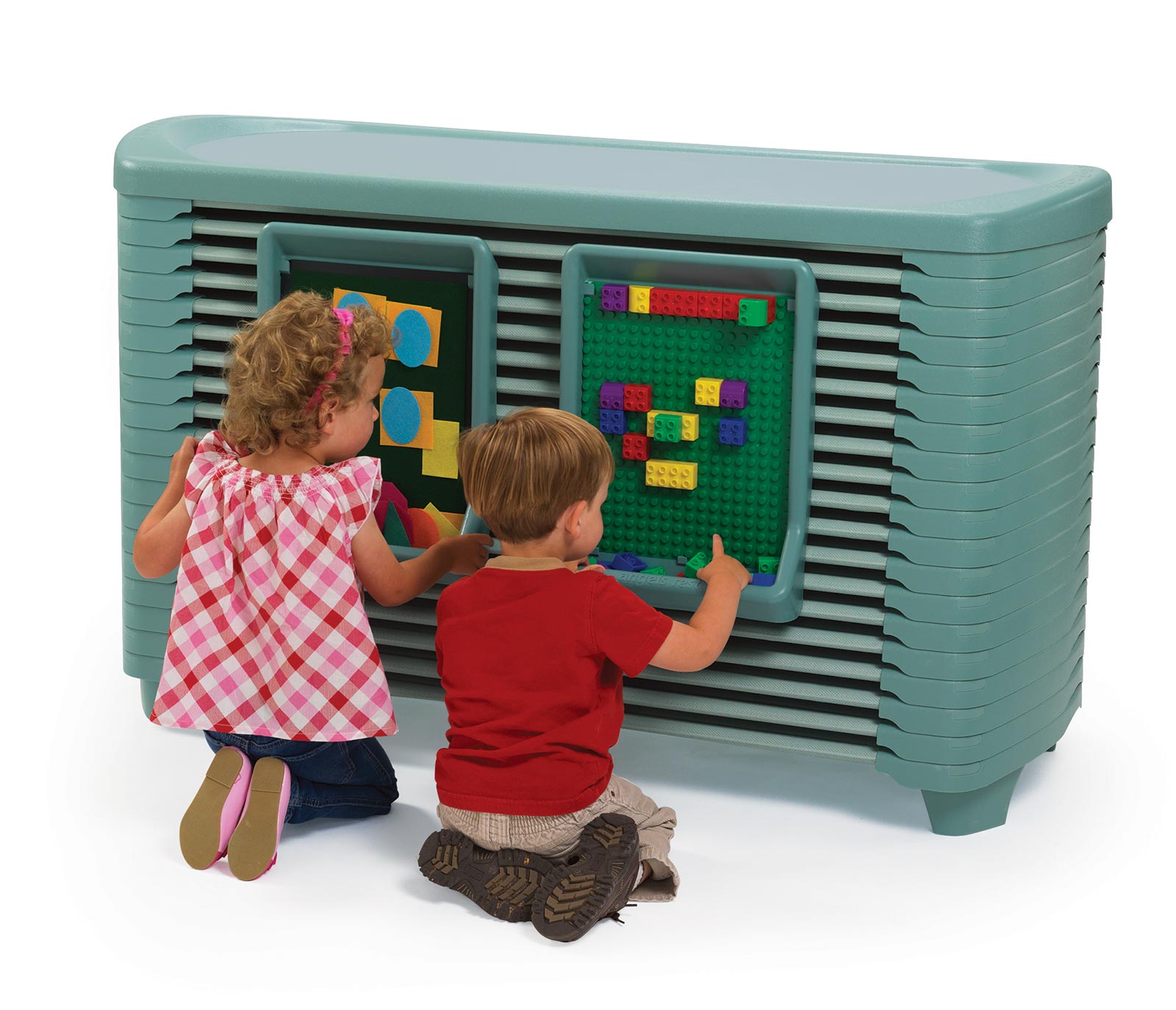 Paneles de actividades universales n.° 46397, paquete de 4, color verde azulado