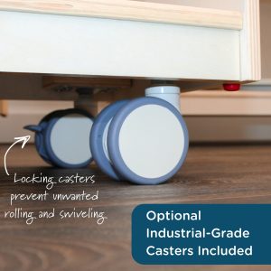 #60184 Mobile 30"H 2-Shelf Fold-N-Lock Storage - Assembled