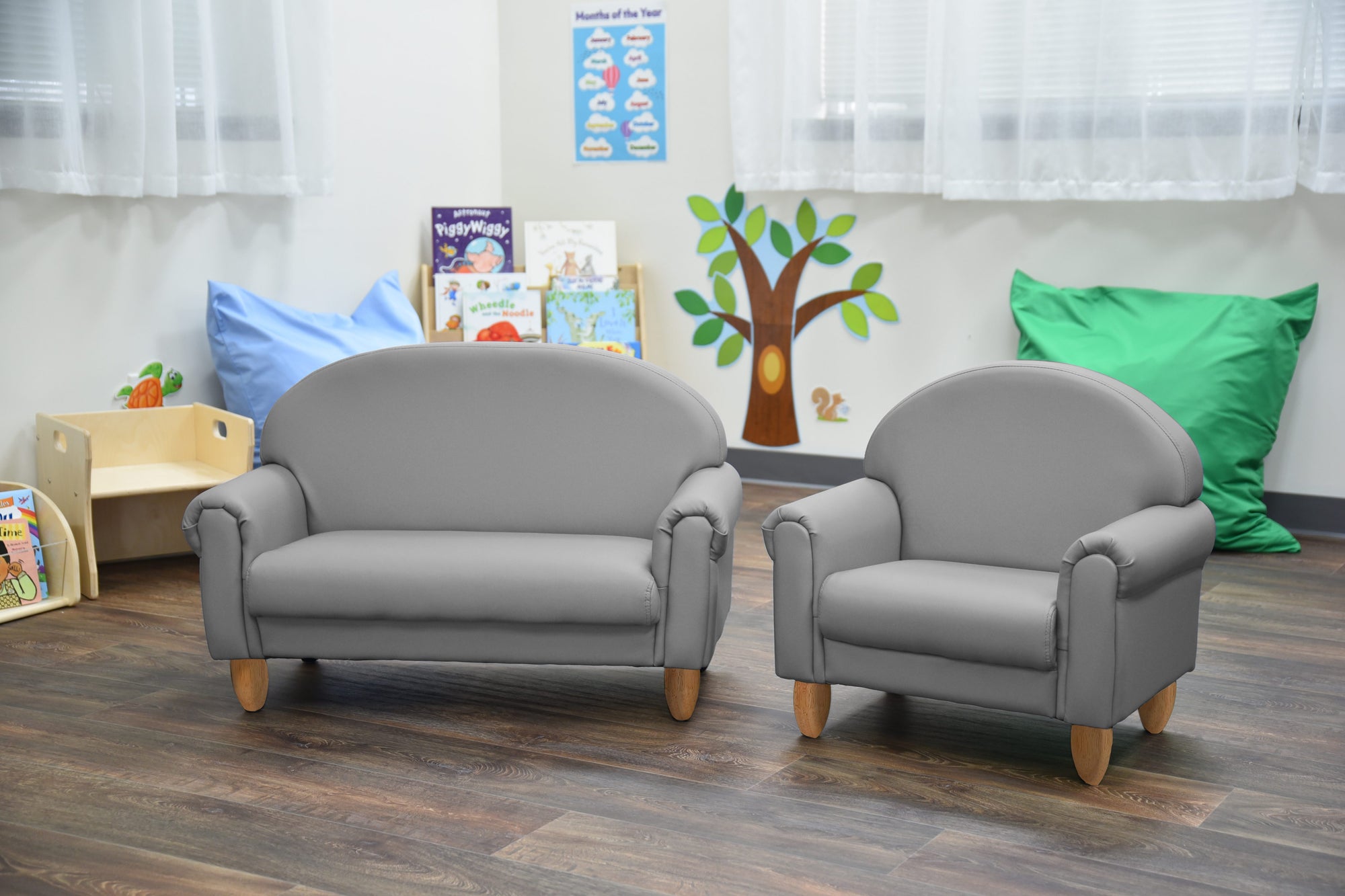 #59504 As We Grow Chair - Gray with Natural Legs