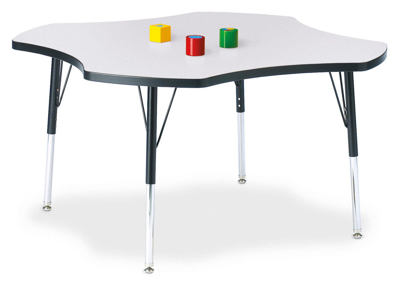 #1635 KYDZ ACTIVITY TABLE - FOUR LEAF - 48", 15" - 24" HT