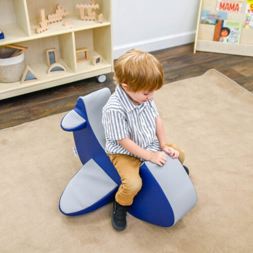 #60725 Rocking Airplane - Navy/Gray