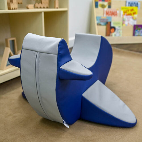 #60725 Rocking Airplane - Navy/Gray