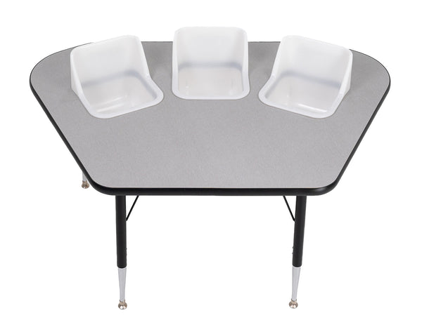 #60612 Toddler Tables 3-Seat Modular Feeding Table