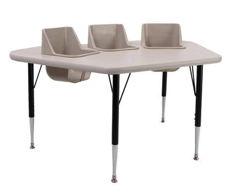 #60612 Toddler Tables 3-Seat Modular Feeding Table