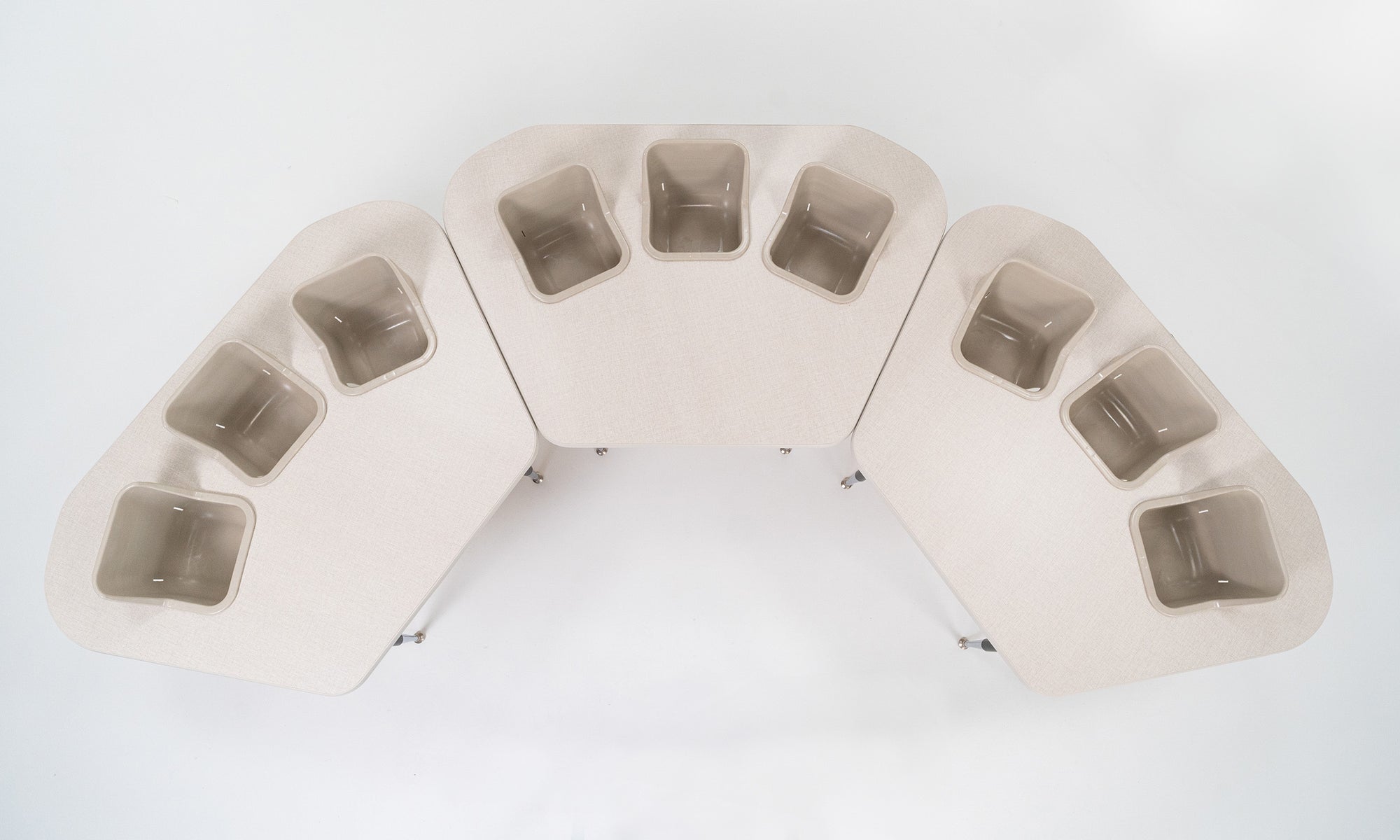 #60612 Toddler Tables 3-Seat Modular Feeding Table