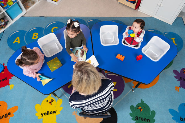 #60612 Toddler Tables 3-Seat Modular Feeding Table