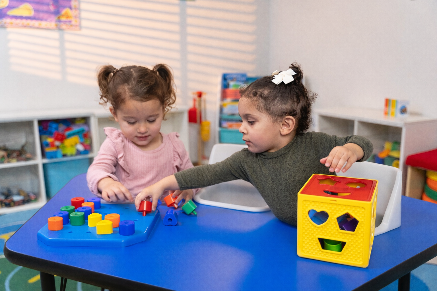 Mesa de alimentación modular de 3 asientos para niños pequeños n.° 60612