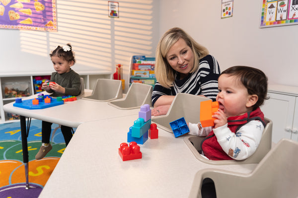 #60613 Pair of Toddler Tables 3 seat feeding tables.