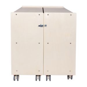 #60184 Mobile 30"H 2-Shelf Fold-N-Lock Storage - Assembled
