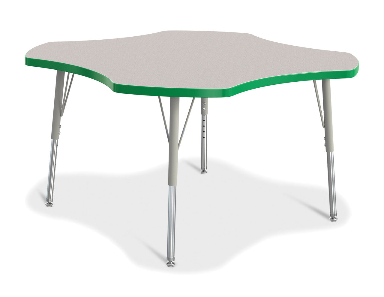 #1635 KYDZ ACTIVITY TABLE - FOUR LEAF - 48", 15" - 24" HT