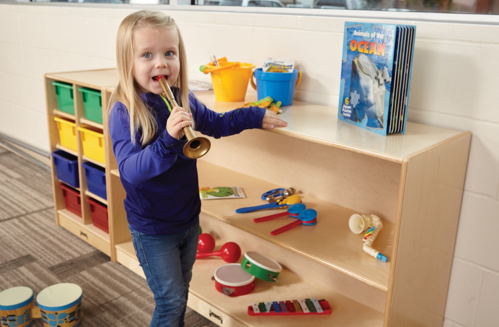 #236 Jonti-Craft® Low Straight-Shelf Mobile Unit