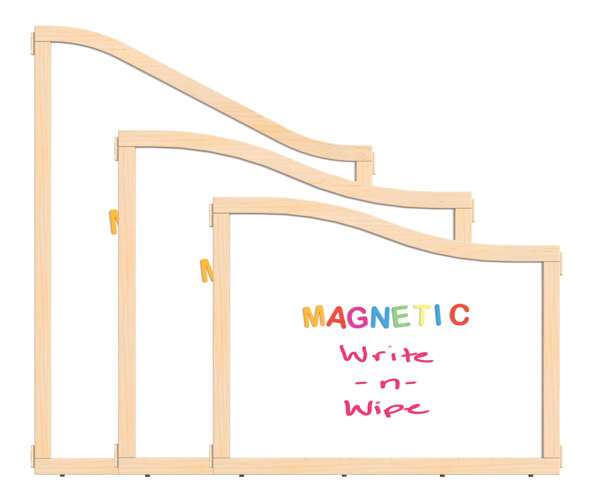 #905 KYDZ Suite® Cascade Panel - E To T-Height - 36" Wide - Magnetic Write-N-Wipe