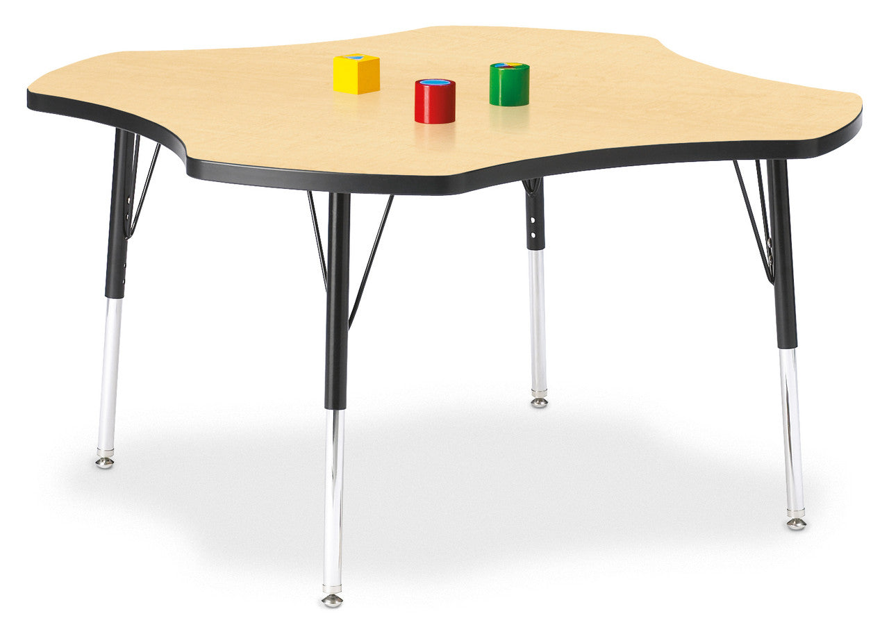 #1635 KYDZ ACTIVITY TABLE - FOUR LEAF - 48", 15" - 24" HT