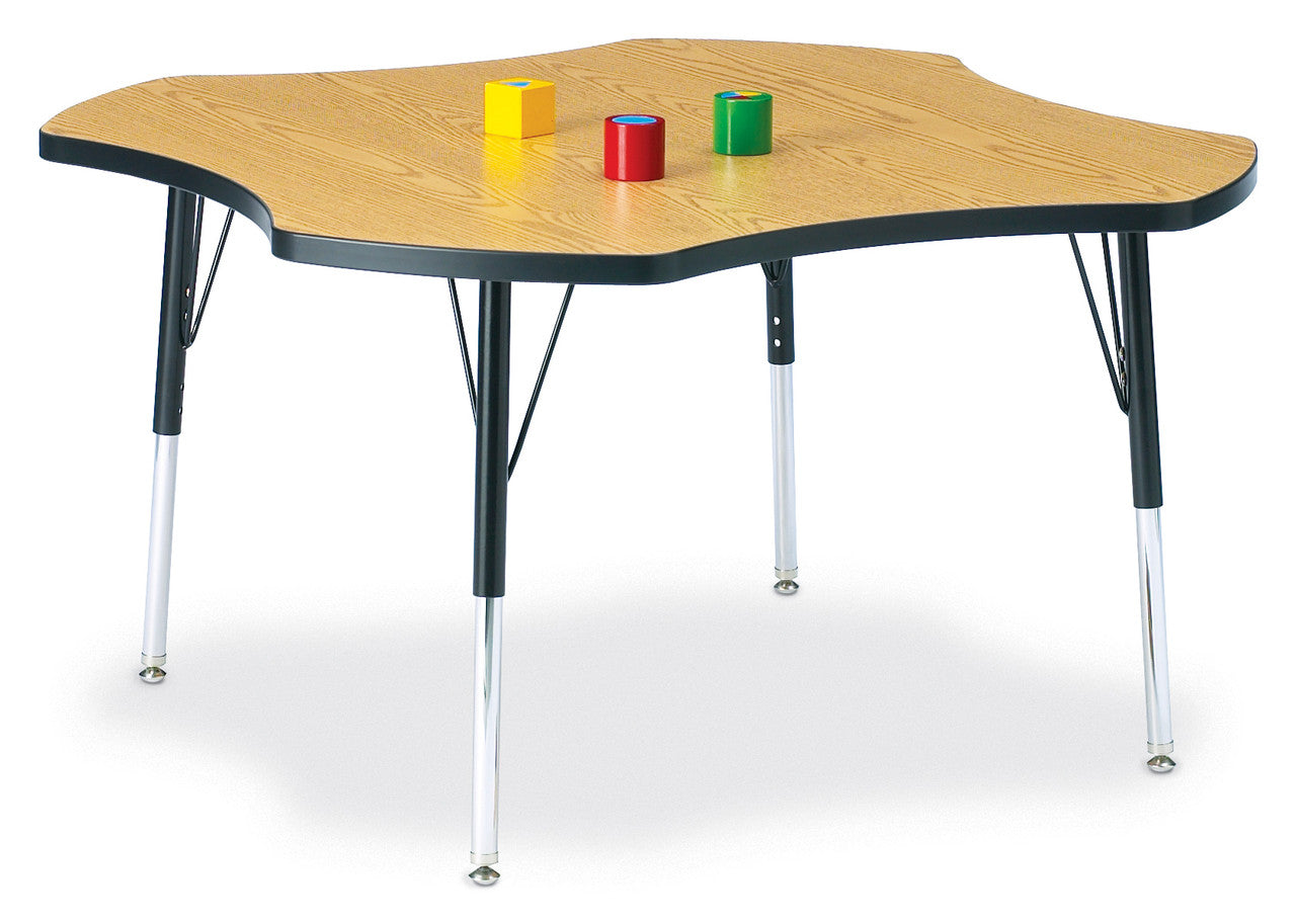 #1635 KYDZ ACTIVITY TABLE - FOUR LEAF - 48", 15" - 24" HT