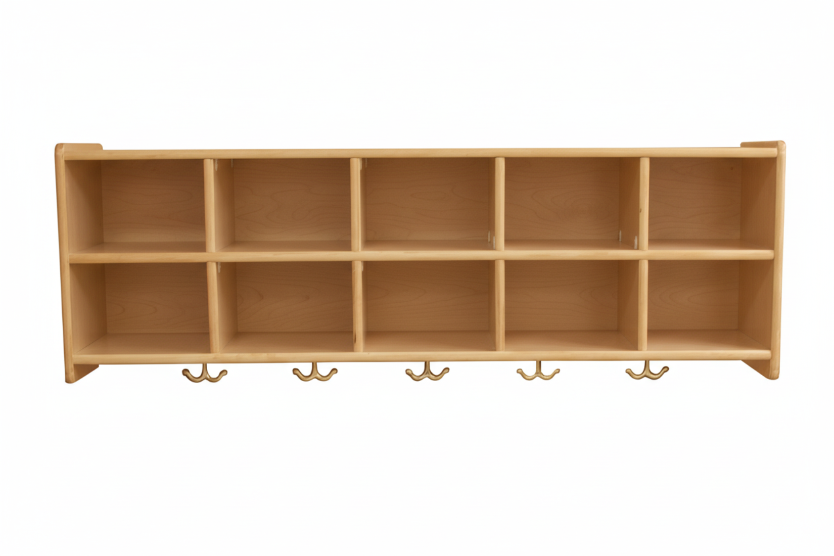 #30136 Kids' Station 10 Sect Wall Preschool Locker, Without trays, Fully Assembled