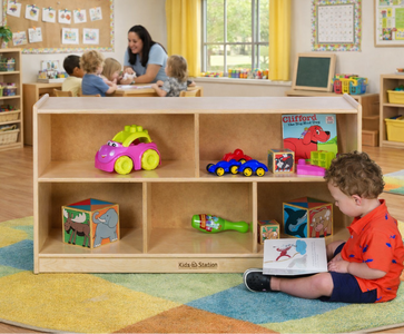 Child playing with toys in a classroom setting