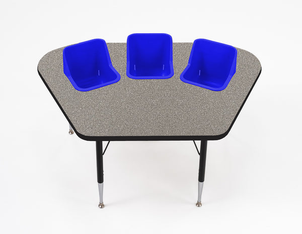 #60612 Toddler Tables 3-Seat Modular Feeding Table