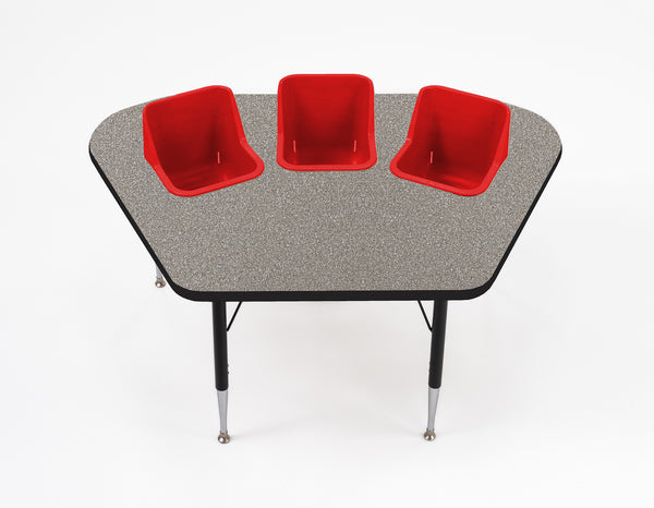 #60612 Toddler Tables 3-Seat Modular Feeding Table