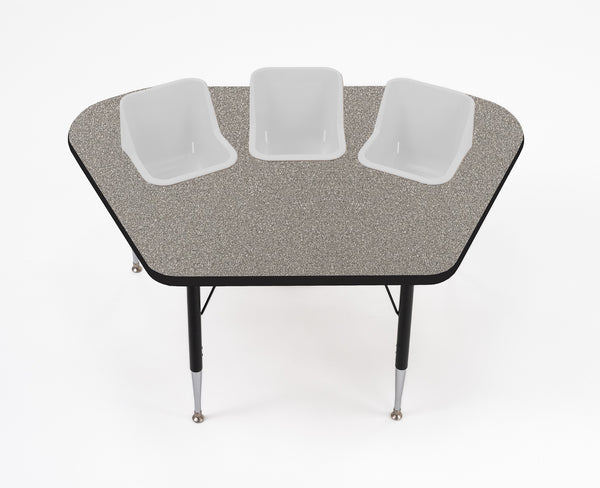 #60612 Toddler Tables 3-Seat Modular Feeding Table