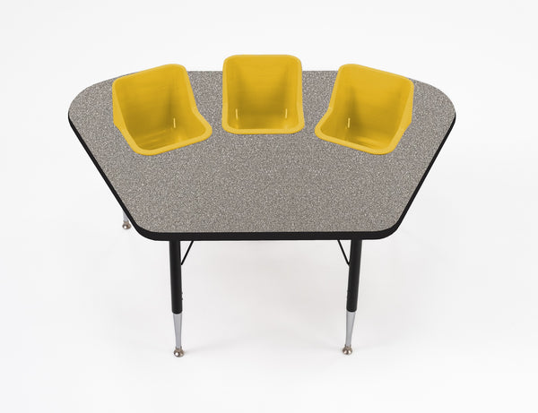 #60612 Toddler Tables 3-Seat Modular Feeding Table