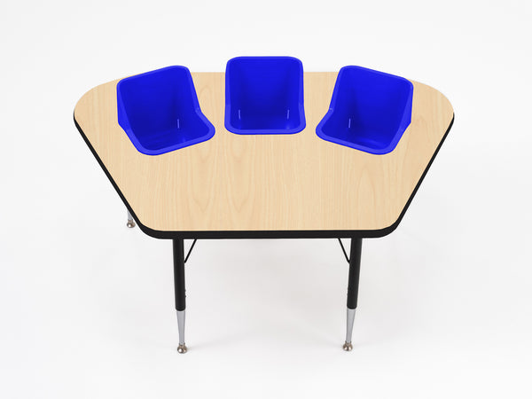 #60612 Toddler Tables 3-Seat Modular Feeding Table