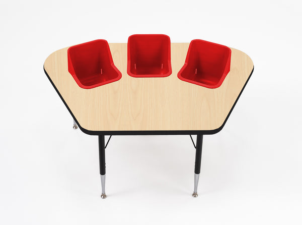 #60612 Toddler Tables 3-Seat Modular Feeding Table