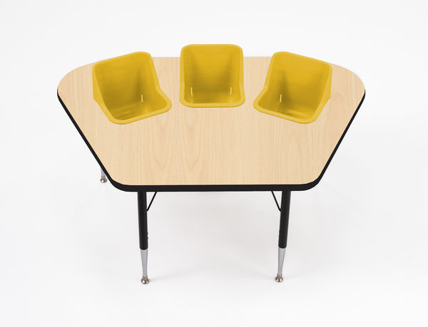 #60612 Toddler Tables 3-Seat Modular Feeding Table