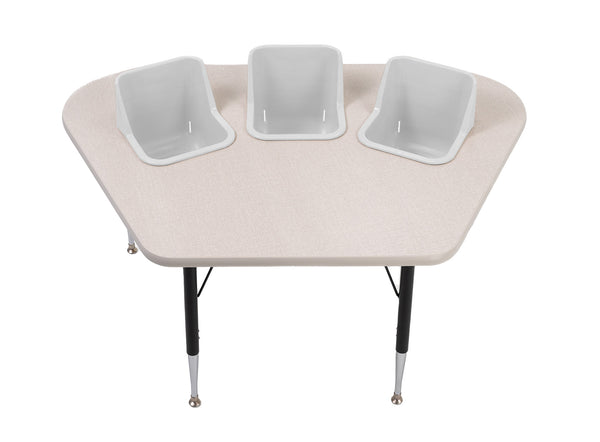 #60612 Toddler Tables 3-Seat Modular Feeding Table