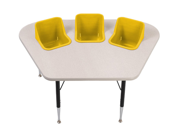 #60612 Toddler Tables 3-Seat Modular Feeding Table