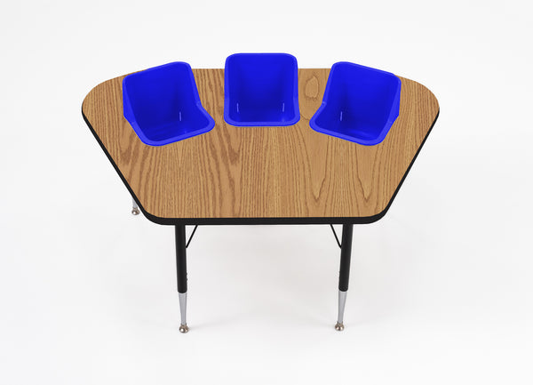 #60612 Toddler Tables 3-Seat Modular Feeding Table