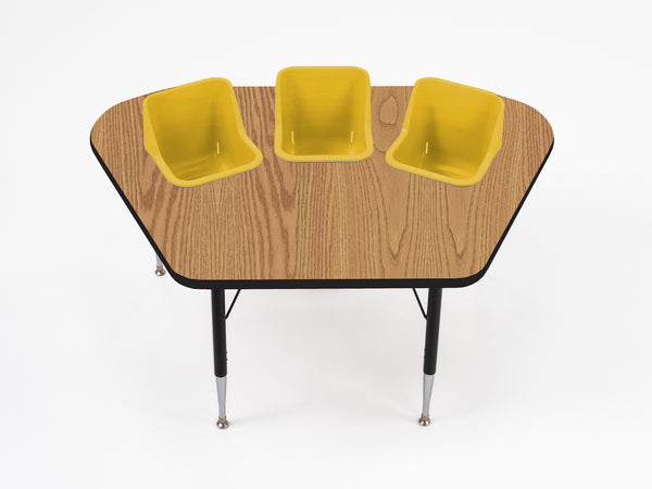 #60612 Toddler Tables 3-Seat Modular Feeding Table