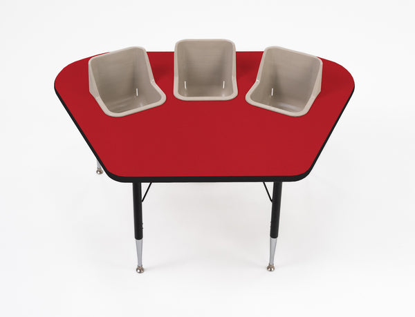 #60612 Toddler Tables 3-Seat Modular Feeding Table