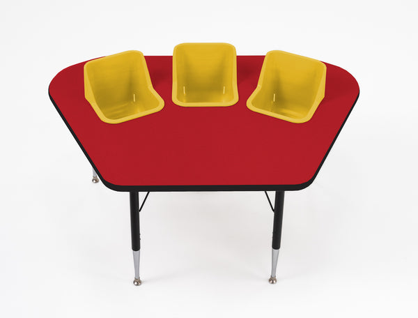 #60612 Toddler Tables 3-Seat Modular Feeding Table