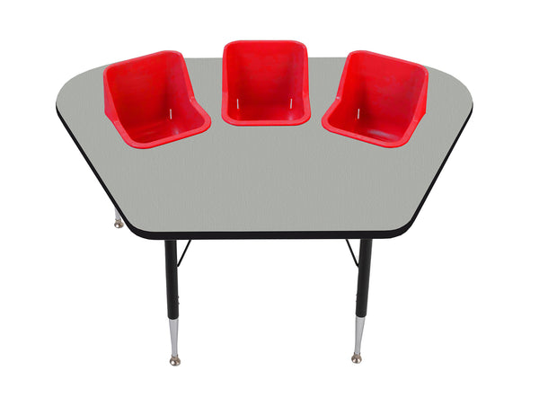 #60612 Toddler Tables 3-Seat Modular Feeding Table