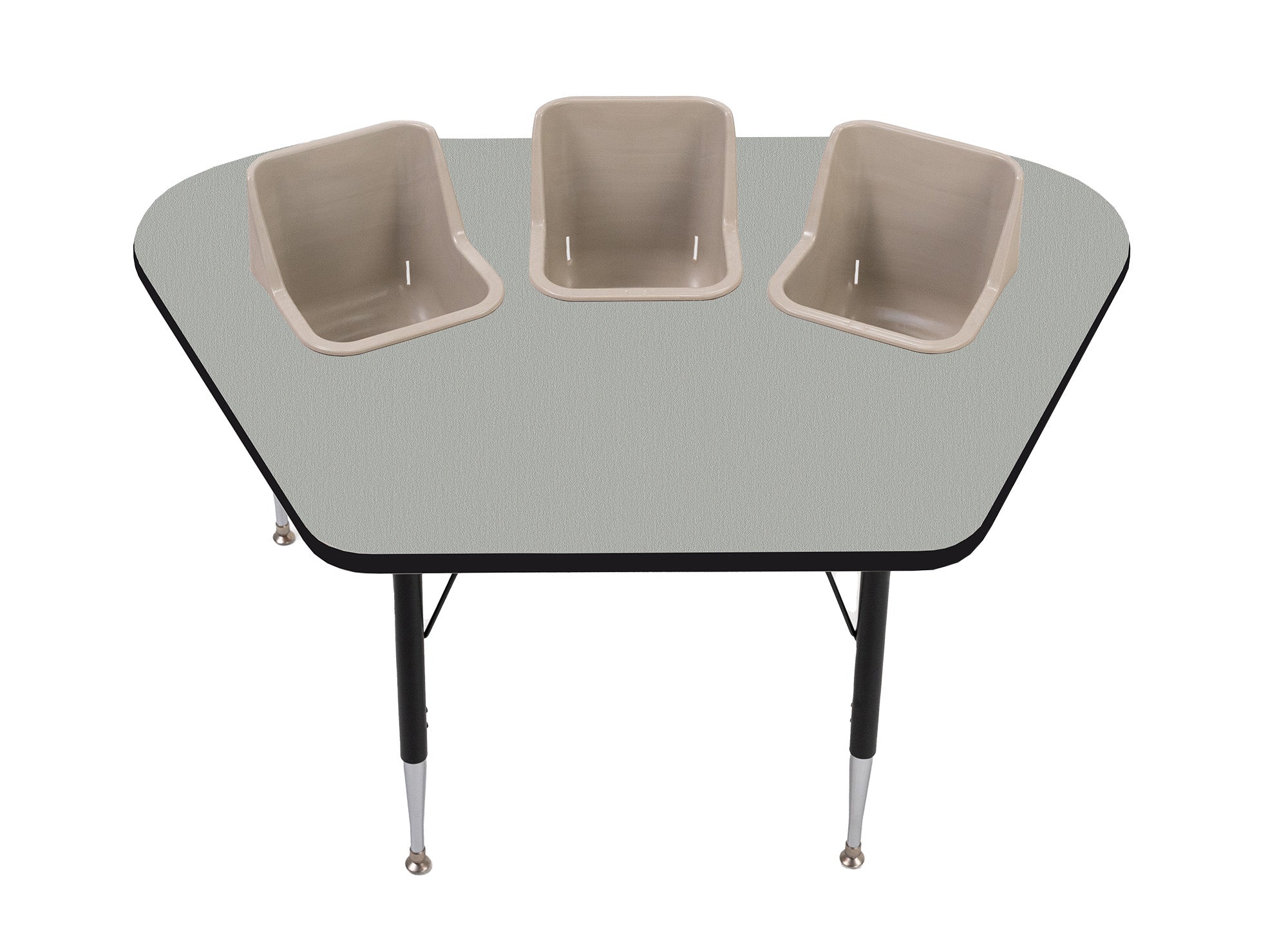 #60612 Toddler Tables 3-Seat Modular Feeding Table