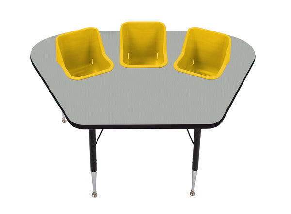 #60612 Toddler Tables 3-Seat Modular Feeding Table