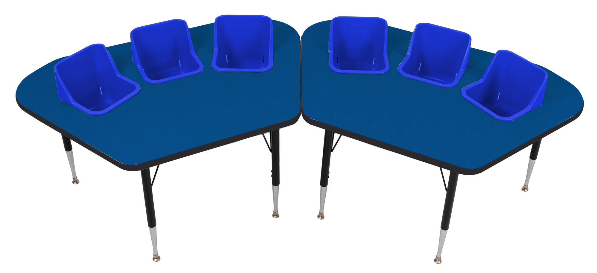 #60613 Pair of Toddler Tables 3 seat feeding tables.