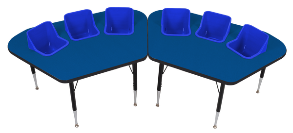 #60613 Pair of Toddler Tables 3 seat feeding tables.