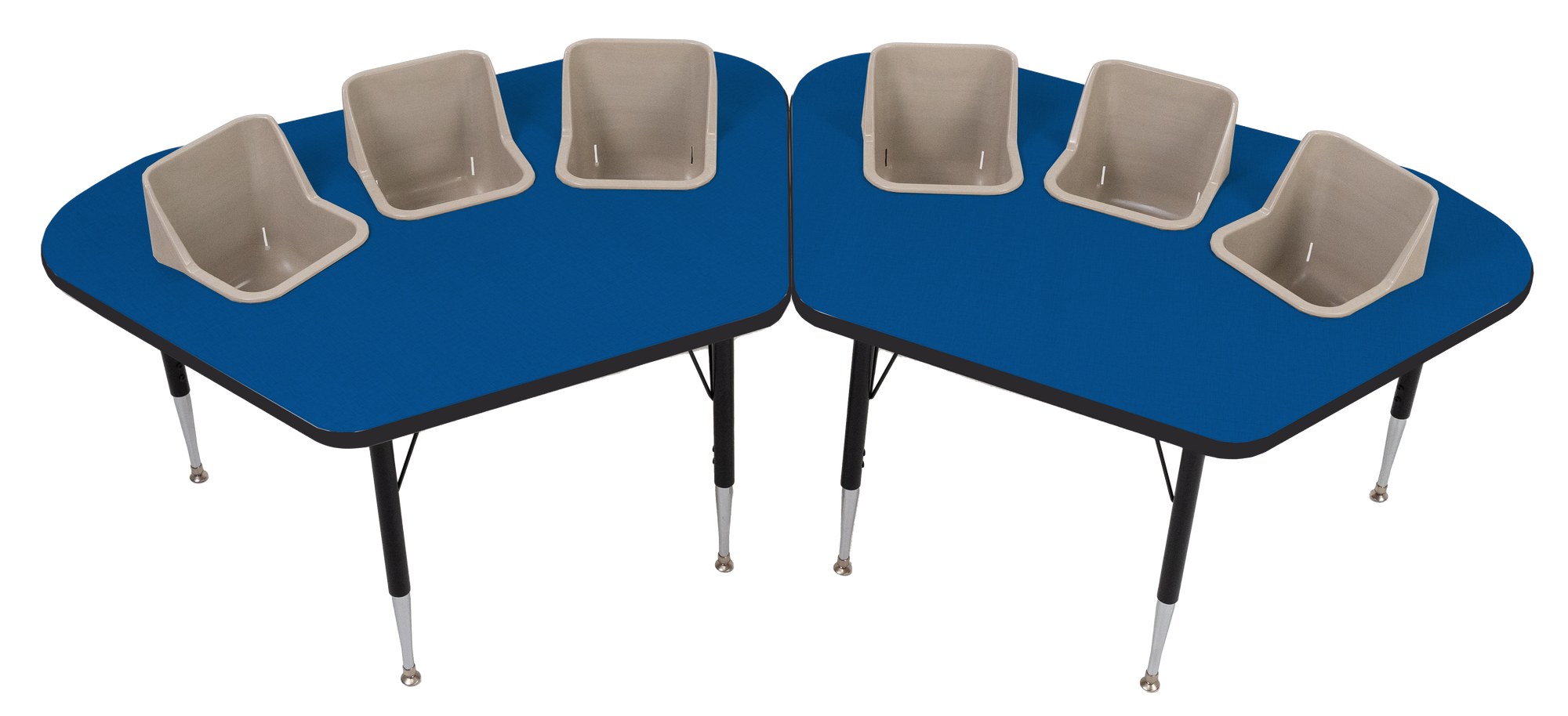 #60613 Pair of Toddler Tables 3 seat feeding tables.