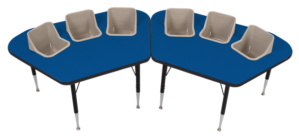 #60613 Pair of Toddler Tables 3 seat feeding tables.