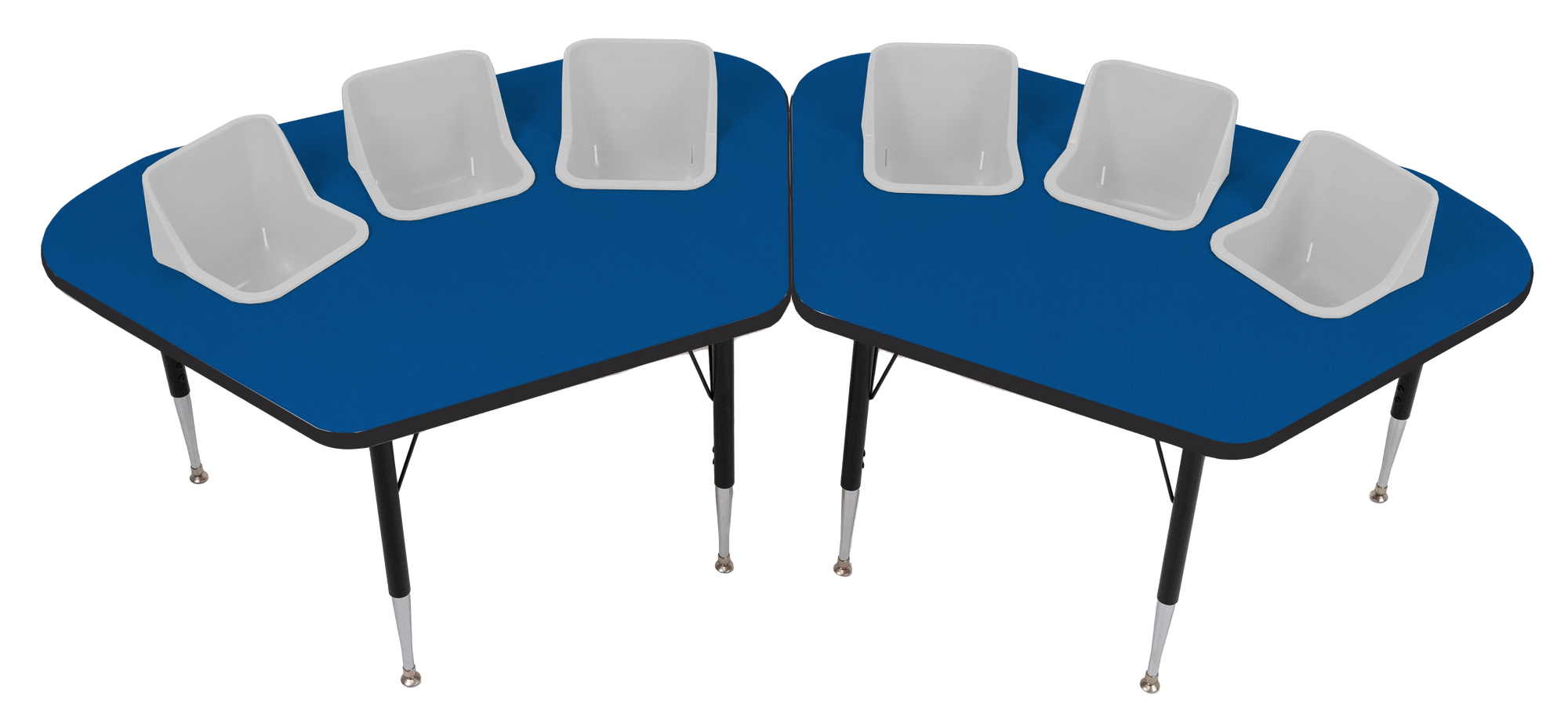 #60613 Pair of Toddler Tables 3 seat feeding tables.