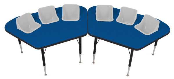 #60613 Pair of Toddler Tables 3 seat feeding tables.