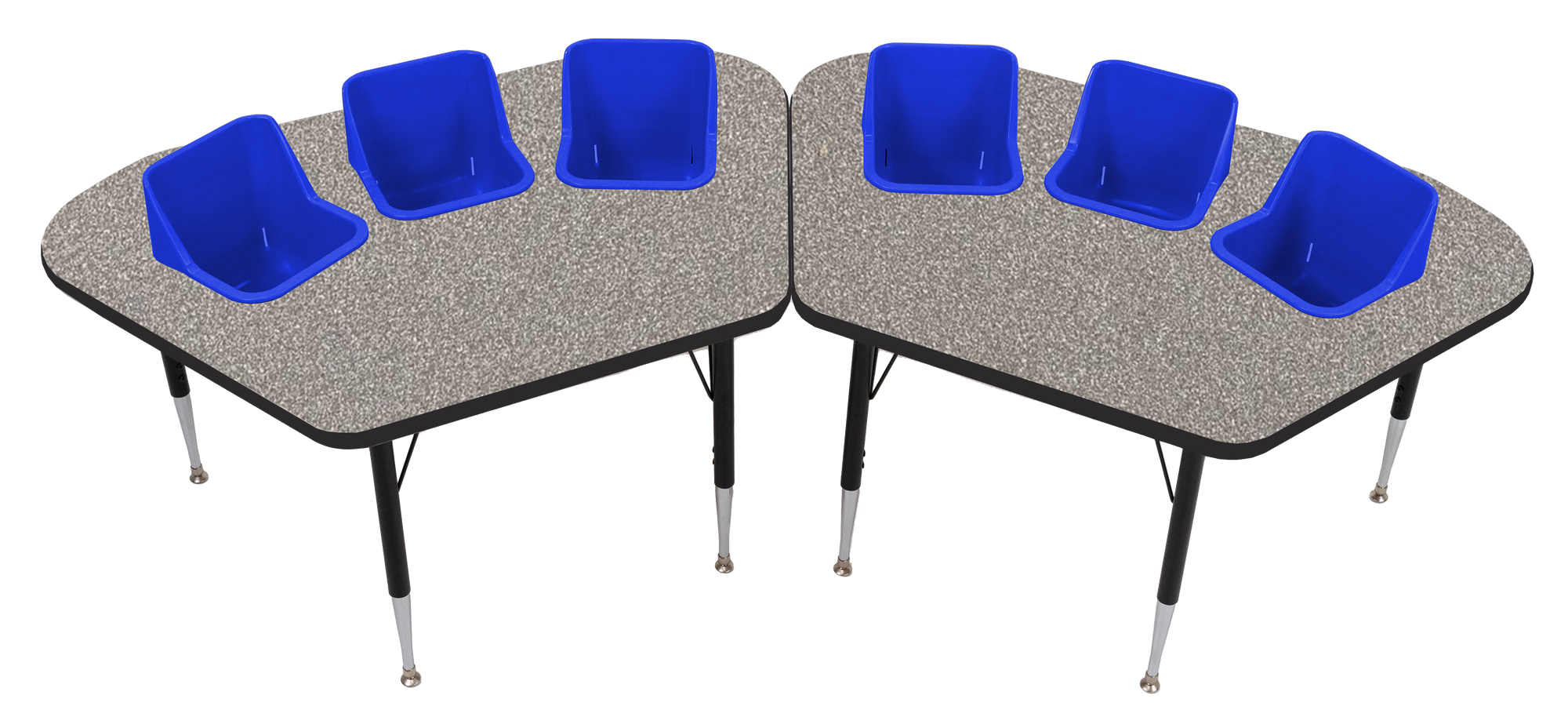 #60613 Pair of Toddler Tables 3 seat feeding tables.