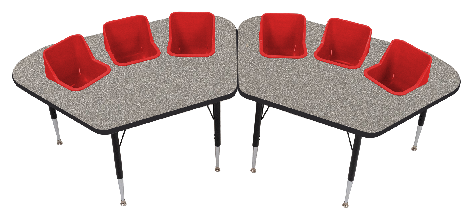 #60613 Pair of Toddler Tables 3 seat feeding tables.