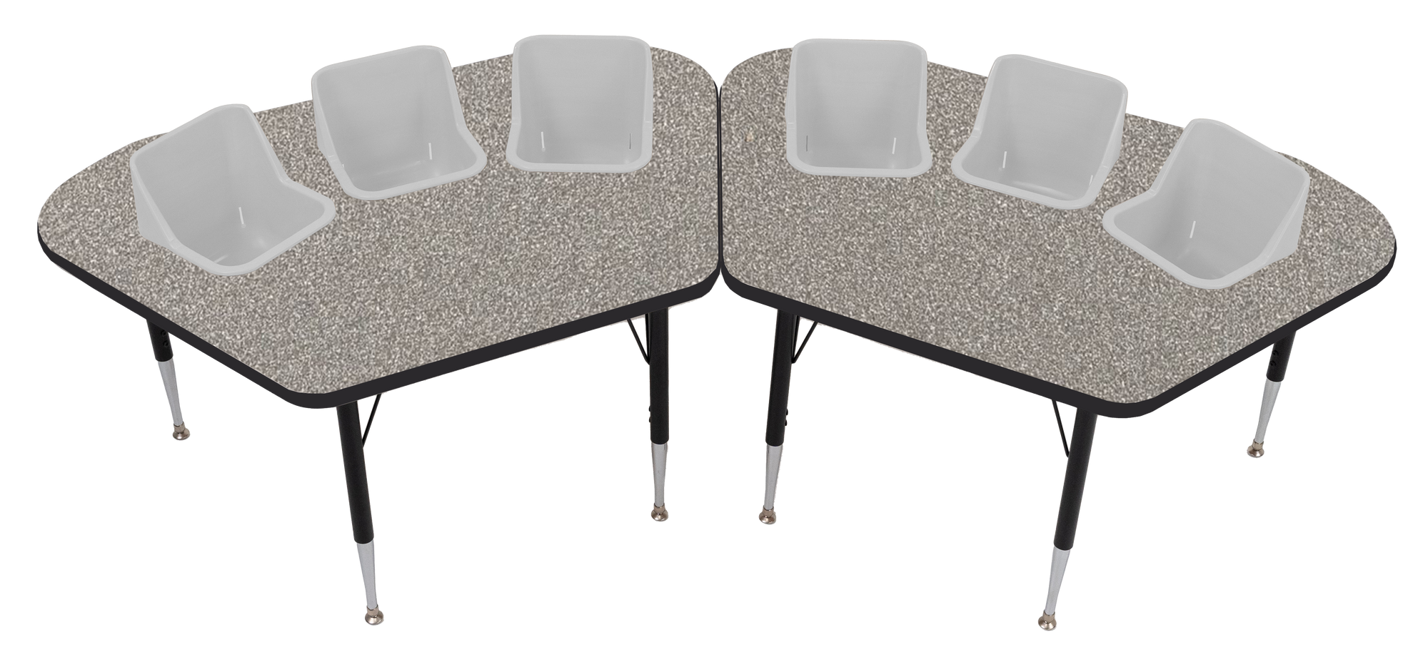 #60613 Pair of Toddler Tables 3 seat feeding tables.