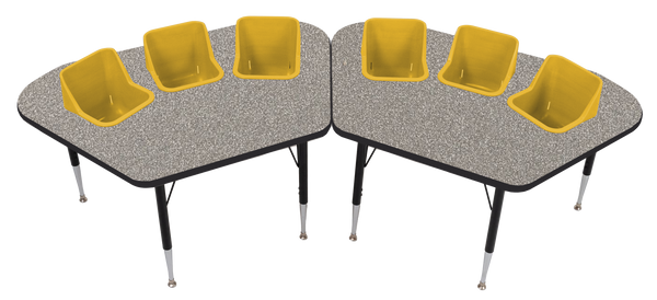 #60613 Pair of Toddler Tables 3 seat feeding tables.