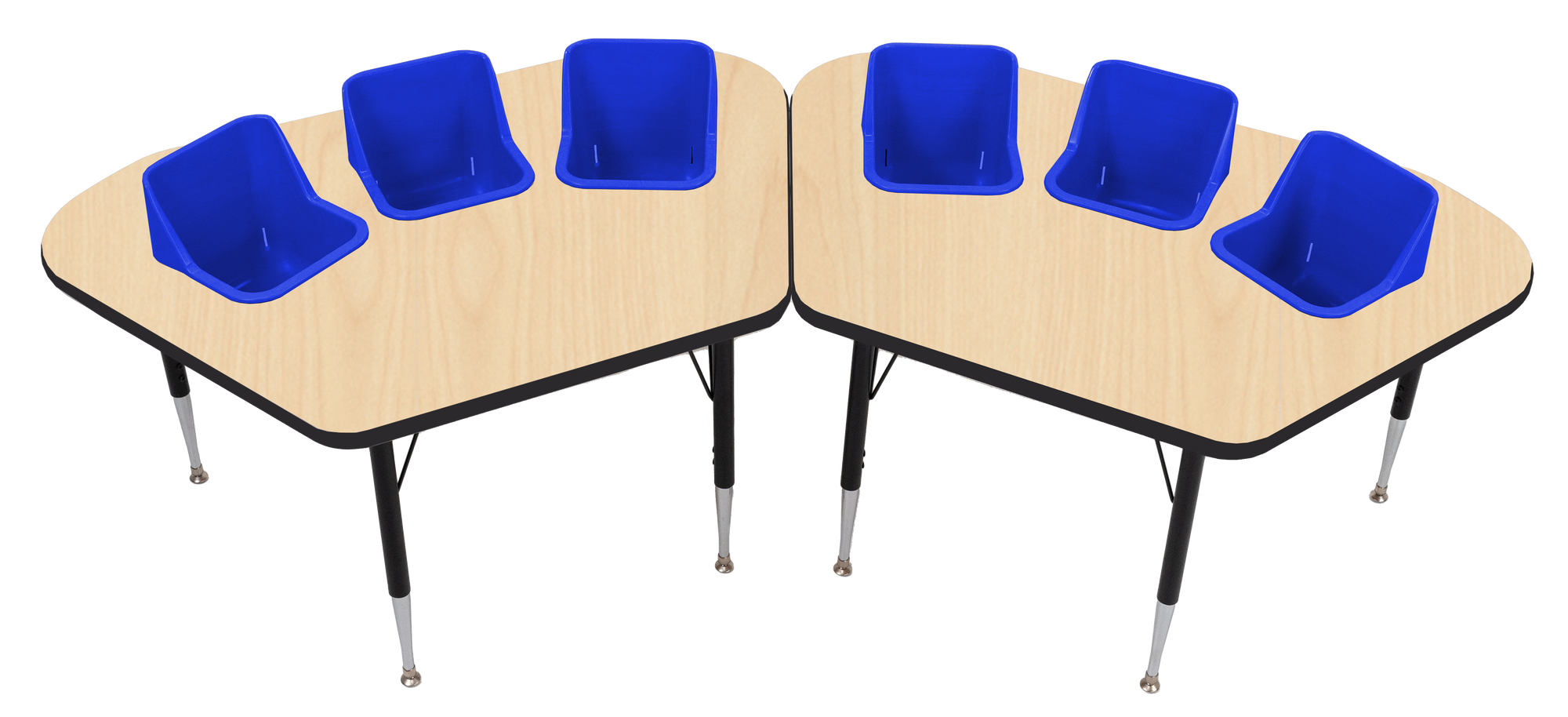 #60613 Pair of Toddler Tables 3 seat feeding tables.