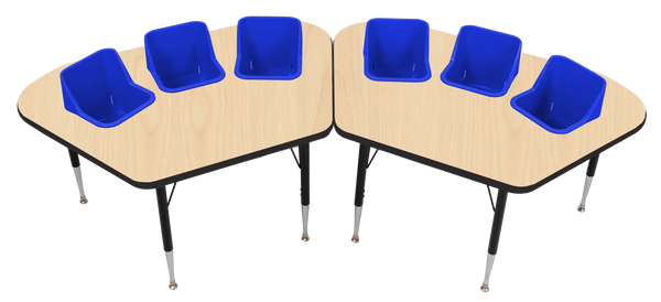 #60613 Pair of Toddler Tables 3 seat feeding tables.